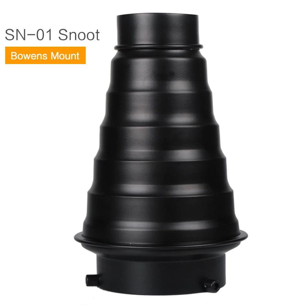 soonpho SN-01 Bowens large Snoot Studio Flash Accessories Professional Studio light Fittings
soonpho SN-01 Bowens large Snoot Studio Flash Accessories Professional Studio light Fittings