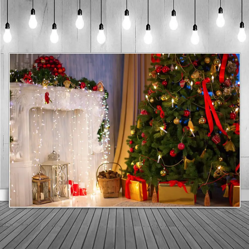 White Lace Curtain Light Christmas Fireplace Tree Decoration Photography Backdrop Candle Box Bell Bowknot Party Photo Background
White Lace Curtain Light Christmas Fireplace Tree Decoration Photography Backdrop Candle Box Bell Bowknot Party Photo Background