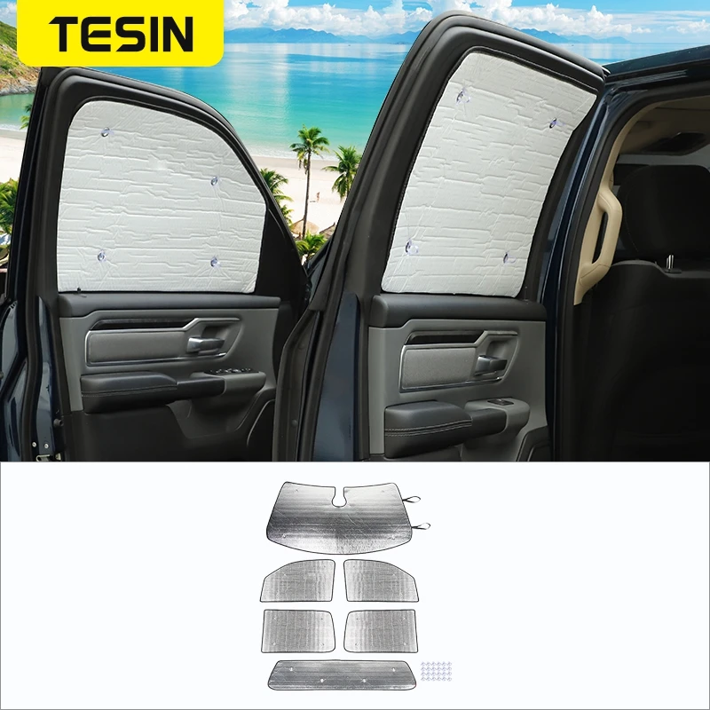 TESIN 6 Pcs Car Curtain Anti-UV Window Sun Visor Cover Windshield Sunshade Insulation For Dodge RAM 1500 2018-2022 Accessories
TESIN 6 Pcs Car Curtain Anti-UV Window Sun Visor Cover Windshield Sunshade Insulation For Dodge RAM 1500 2018-2022 Accessories