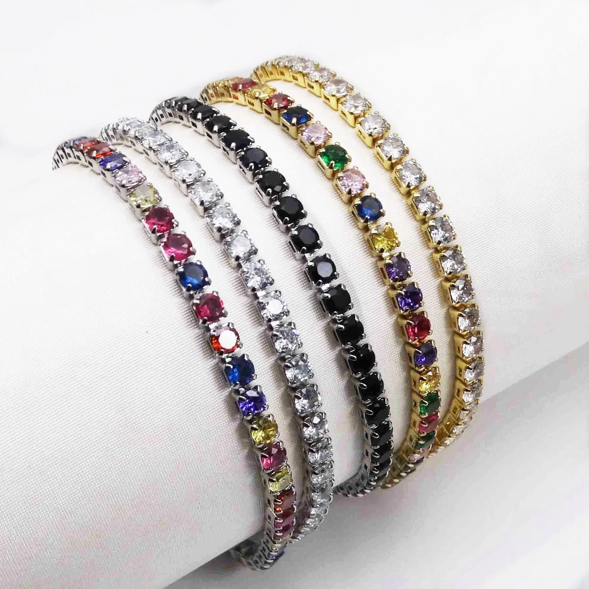 Micro zircon bracelet Hand Bracelets 3mm colored zircon bracelet Watch bracelet stars chain link Jewelry Accessories 
Micro zircon bracelet Hand Bracelets 3mm colored zircon bracelet Watch bracelet stars chain link Jewelry Accessories