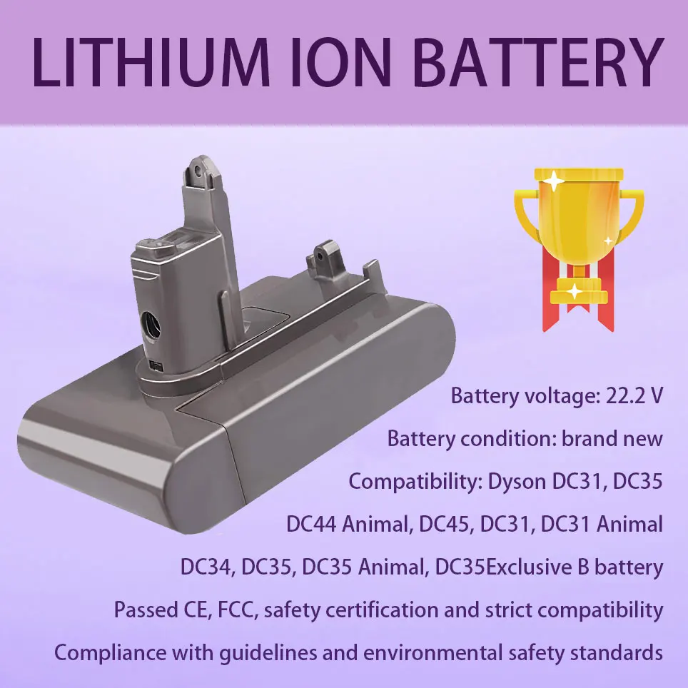 TREE.NB battery is suitable for Dyson DC31 DC34 DC44 DC45 DC55 (B type) animal 917083-01
TREE.NB battery is suitable for Dyson DC31 DC34 DC44 DC45 DC55 (B type) animal 917083-01