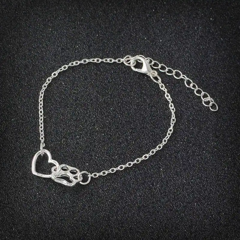 Paw Dog Cat Print and Heart Charm Bracelet Tiny Minimal Bracelet Dog Lover Cat Lover Jewlry Dainty Pulsera Gold Plated
Paw Dog Cat Print and Heart Charm Bracelet Tiny Minimal Bracelet Dog Lover Cat Lover Jewlry Dainty Pulsera Gold Plated