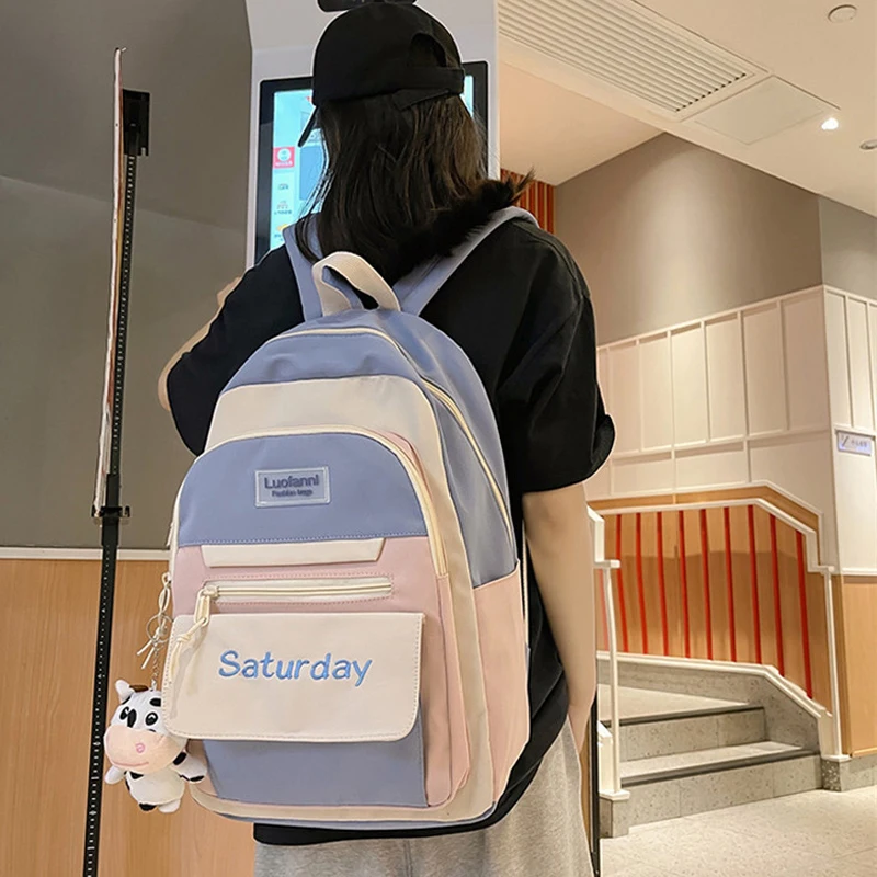 Creative Girl Backpack Students Korean School Bag Capacity Panelled Fashion Backpack Kawaii Japanese Waterproof Travel Bag
Creative Girl Backpack Students Korean School Bag Capacity Panelled Fashion Backpack Kawaii Japanese Waterproof Travel Bag