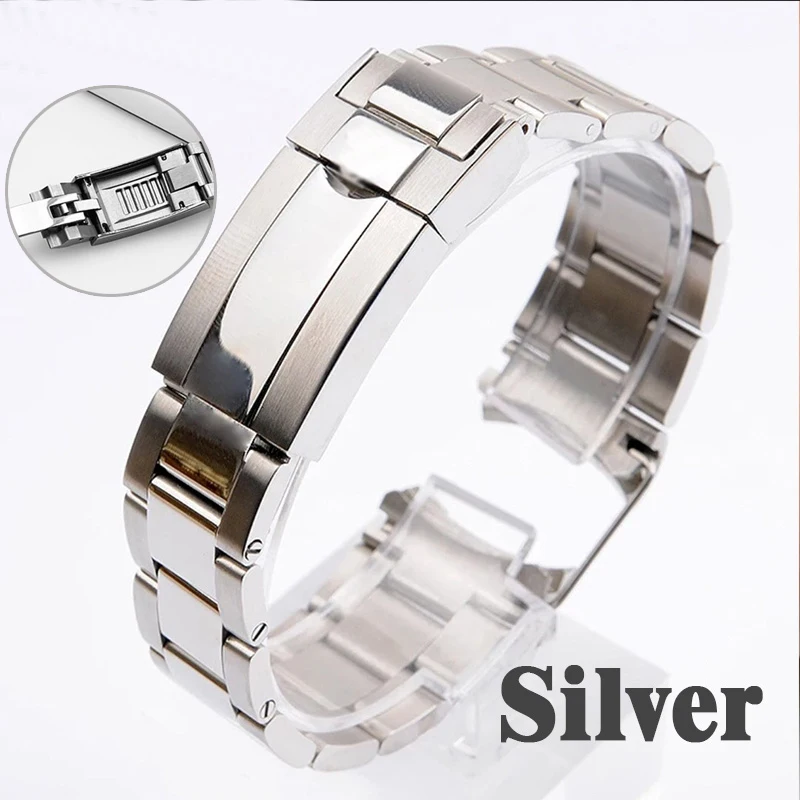 20mm Brushed Polish Silver Stainless steel Watch Bands For Rolex Daytona Submarine Role strap Sub-mariner Wristband Bracelet
20mm Brushed Polish Silver Stainless steel Watch Bands For Rolex Daytona Submarine Role strap Sub-mariner Wristband Bracelet
