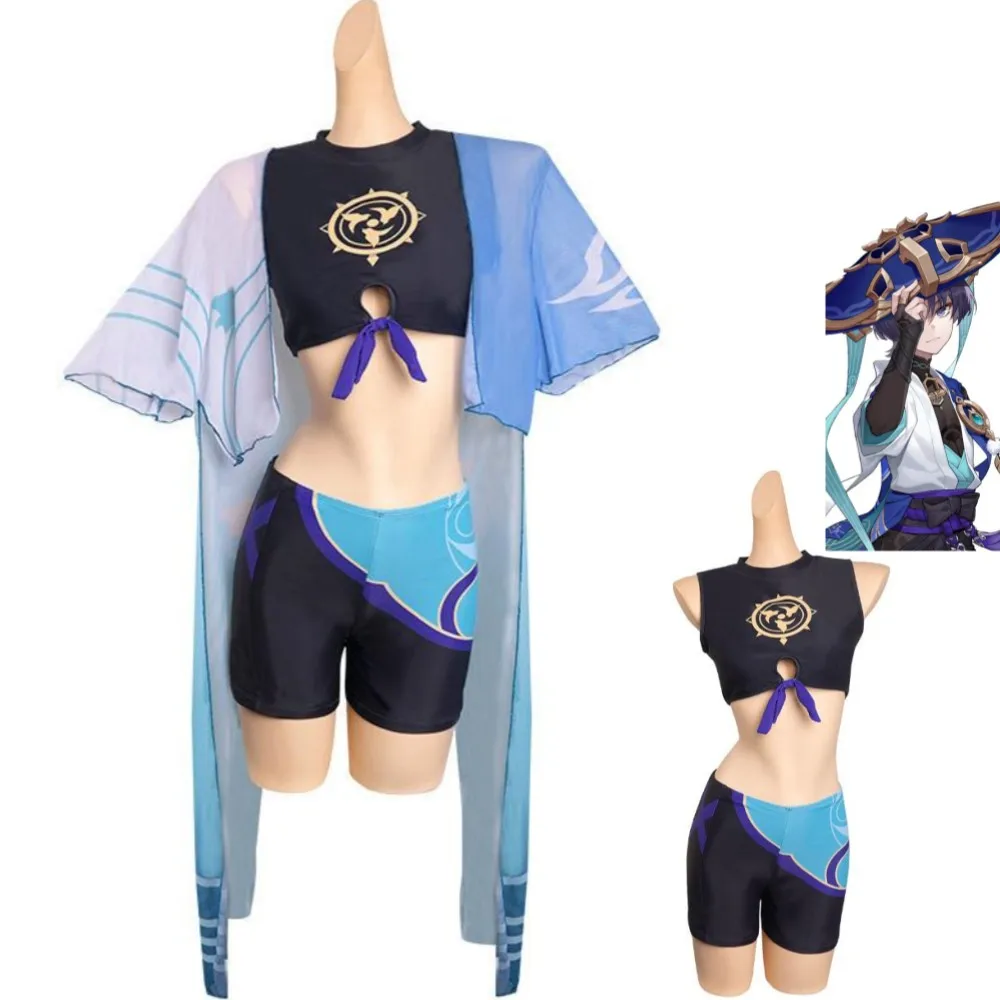 Anime Game Genshin Impact Kunikuzushi Wanderer Cosplay Costume Balladeer Swimweacloak Man Woman Sexy Summer Day Party Suit
Anime Game Genshin Impact Kunikuzushi Wanderer Cosplay Costume Balladeer Swimweacloak Man Woman Sexy Summer Day Party Suit