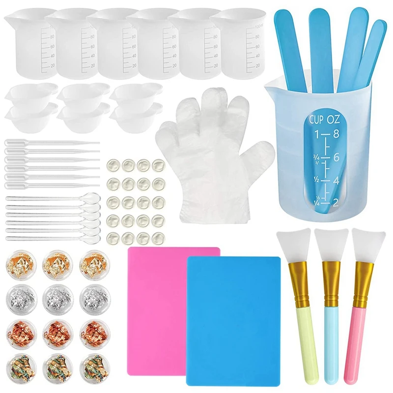 Silicone Resin Measuring Cups Tool Kit- With Measure Cups, Resin Mat, Popsicle Sticks, Brushes, Pipettes, Gloves
Silicone Resin Measuring Cups Tool Kit- With Measure Cups, Resin Mat, Popsicle Sticks, Brushes, Pipettes, Gloves