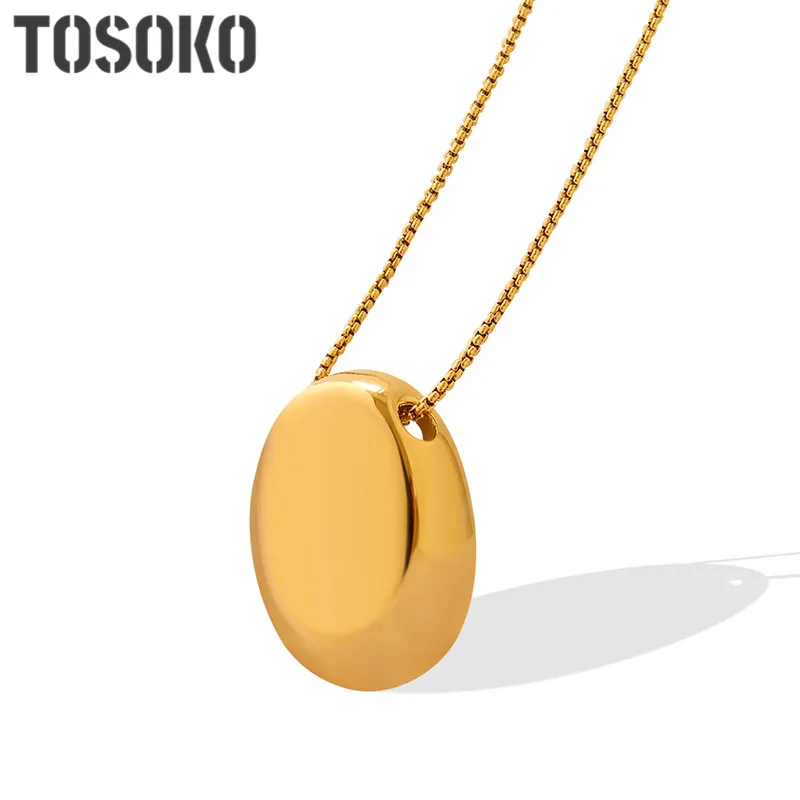 TOSOKO Stainless Steel Jewellery Oval Pendant Simple Design Necklace Women's Fashion Clavicle Chain BSP206
TOSOKO Stainless Steel Jewellery Oval Pendant Simple Design Necklace Women's Fashion Clavicle Chain BSP206
