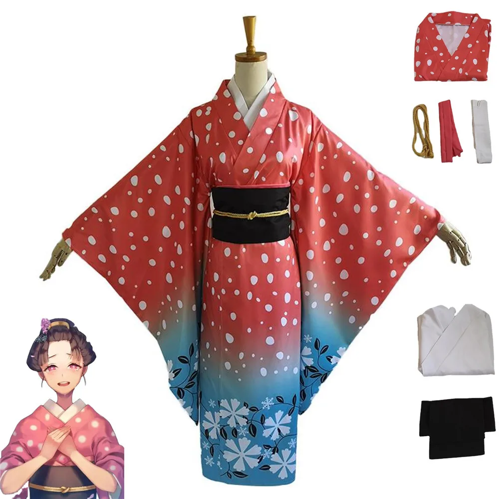 Anime Demon Slayer Koyuki Cosplay Costume Adult Unisex Clothing Halloween Akaza's Wife Exquisite Cute Kimono Suit
Anime Demon Slayer Koyuki Cosplay Costume Adult Unisex Clothing Halloween Akaza's Wife Exquisite Cute Kimono Suit