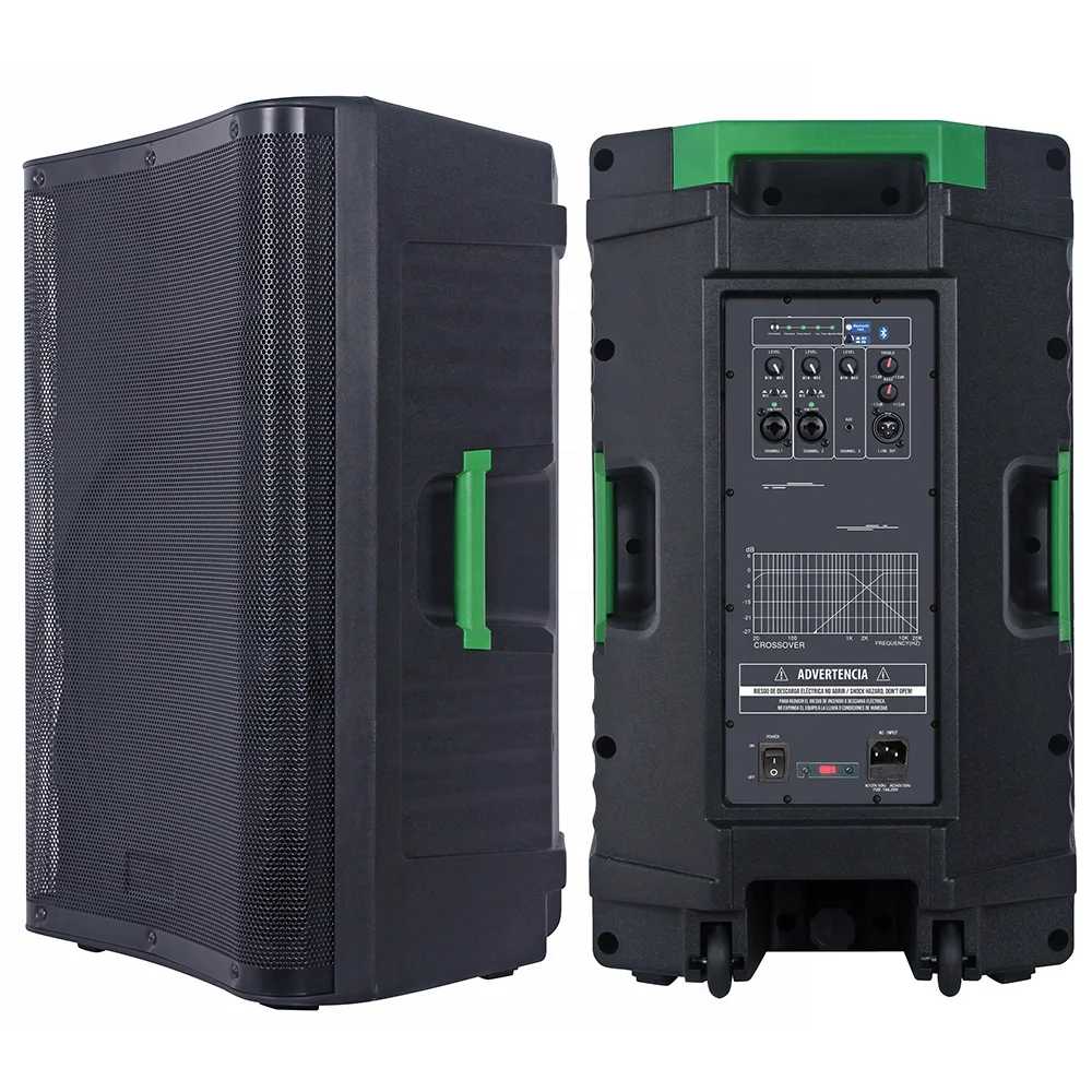 2000 Watts 15 inch Professional audio versatile powered speaker PA speaker system sound box with BT DSP Mixer Guitar Echo
2000 Watts 15 inch Professional audio versatile powered speaker PA speaker system sound box with BT DSP Mixer Guitar Echo