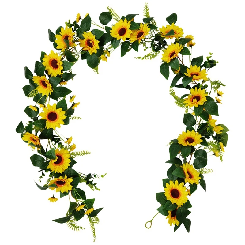 Sunflower Garland Artificial Flowers Vine Fake Sun Flowers Hanging Vines For Home Office Garden Wedding Party Decor
Sunflower Garland Artificial Flowers Vine Fake Sun Flowers Hanging Vines For Home Office Garden Wedding Party Decor