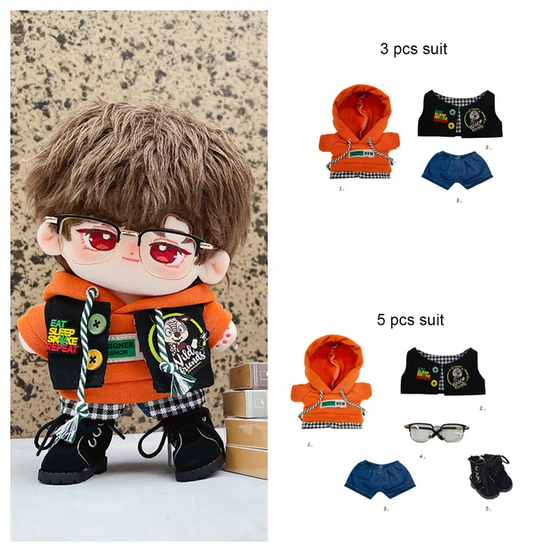 Wholesale 20cm Doll Clothes with Jumpers, Hat and Jeans Cool 20cm Idol Doll Clothes Stuffed Animal Cute Cartoon outfit
Wholesale 20cm Doll Clothes with Jumpers, Hat and Jeans Cool 20cm Idol Doll Clothes Stuffed Animal Cute Cartoon outfit