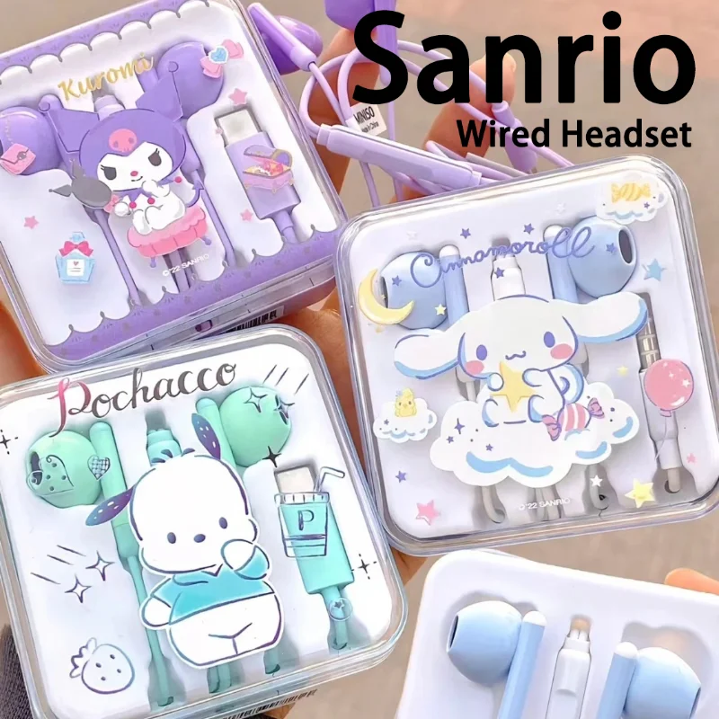 Sanrio Kawaii Cinnamoroll My Melody Kuromi Headset Cartoon Style Type-C Half In Ear Earphones Cute Wired Sports Earphones
Sanrio Kawaii Cinnamoroll My Melody Kuromi Headset Cartoon Style Type-C Half In Ear Earphones Cute Wired Sports Earphones