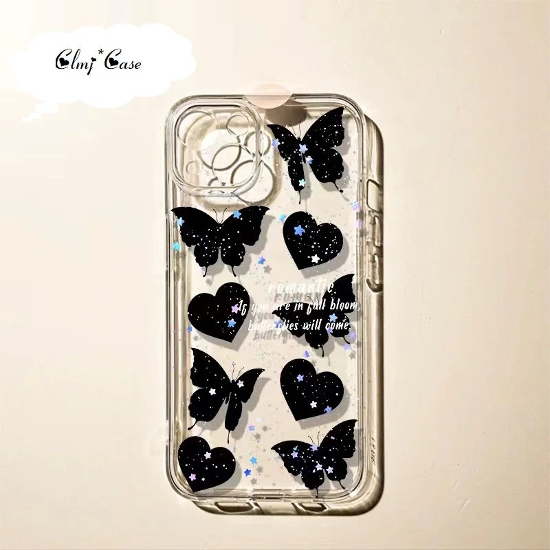 Clmj Cool Butterfly Heart Star Phone Case For iPhone 11 12 Pro 13 Mini 14 Plus XR X XS Max 7 8 Se 2020 Silicone Protective Cover
Clmj Cool Butterfly Heart Star Phone Case For iPhone 11 12 Pro 13 Mini 14 Plus XR X XS Max 7 8 Se 2020 Silicone Protective Cover