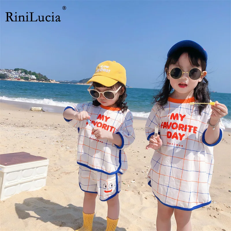 RiniLucia Summer New Cotton Baby Clothes Set Boys And Girl Plaid Letter Print Tops + Shorts 2pcs Kids Children Clothing Suit
RiniLucia Summer New Cotton Baby Clothes Set Boys And Girl Plaid Letter Print Tops + Shorts 2pcs Kids Children Clothing Suit