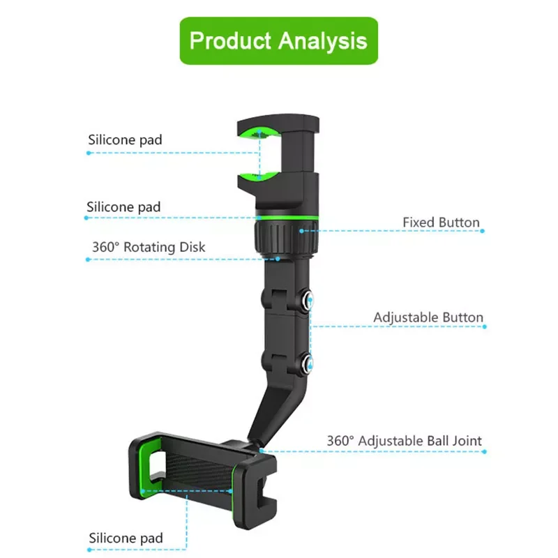 2022New Car Holder 360 Degree Rotating Stand Rearview Mirror GPS Navigation Auto Phone Support Multifunctional Phone Holder
2022New Car Holder 360 Degree Rotating Stand Rearview Mirror GPS Navigation Auto Phone Support Multifunctional Phone Holder
