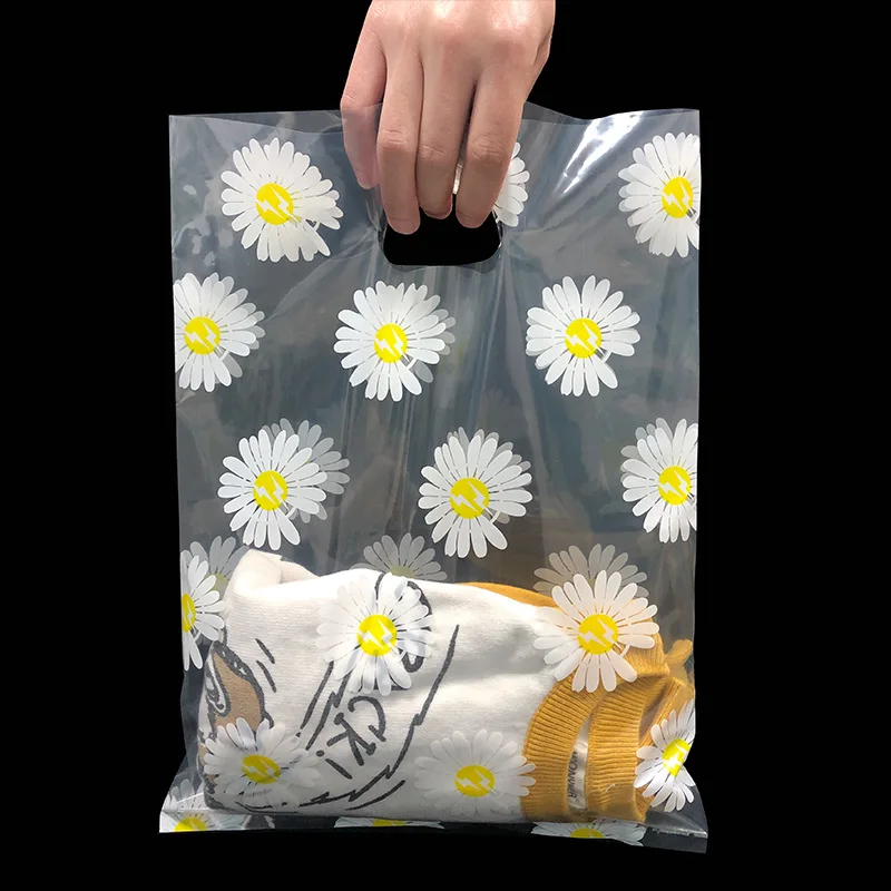 100Pcs/lot Transparent Daisy Portable Clothing Gift Bags Shopping Plastic Bags for Small Business Wedding Party Packaging Bags
100Pcs/lot Transparent Daisy Portable Clothing Gift Bags Shopping Plastic Bags for Small Business Wedding Party Packaging Bags
