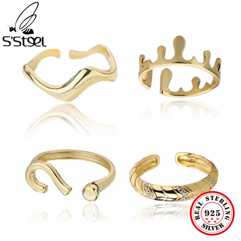 S'STEEL Sterling Silver 925 Lava Irregular Wave Rings For Women Retro Designer Luxury Ring Trends 2022 Accessories Fine Jewelry
S'STEEL Sterling Silver 925 Lava Irregular Wave Rings For Women Retro Designer Luxury Ring Trends 2022 Accessories Fine Jewelry