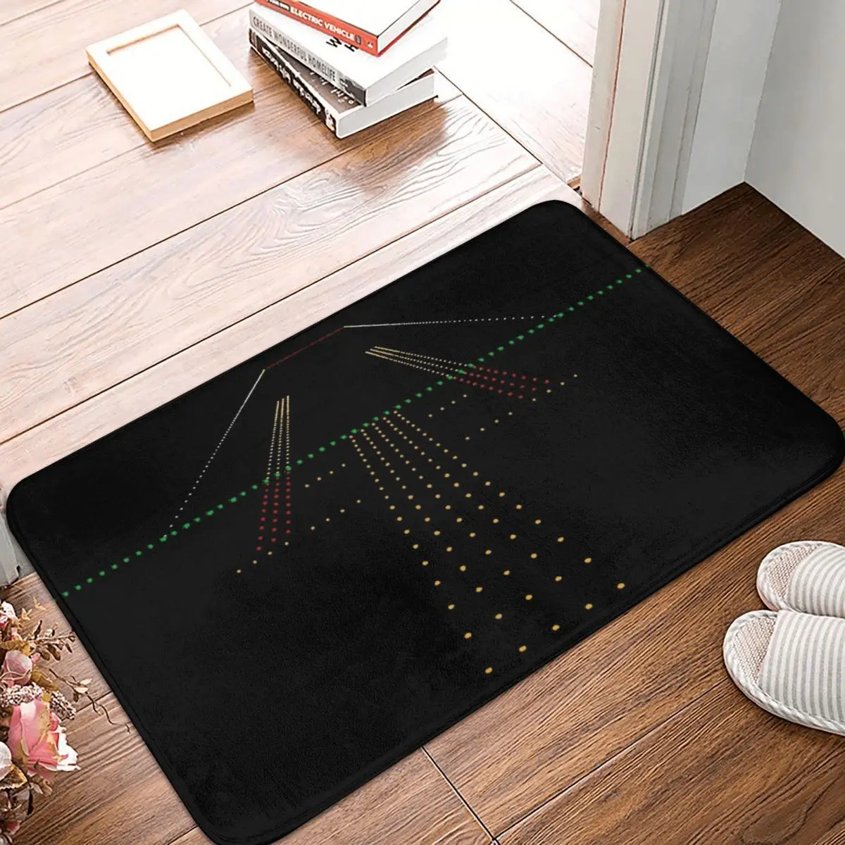 

Runway Approach Lights Doormat Non-slip Super Absorbent Bathroom Floor Mats Home Entrance Rugs Kitchen Carpet Hallway Footpad