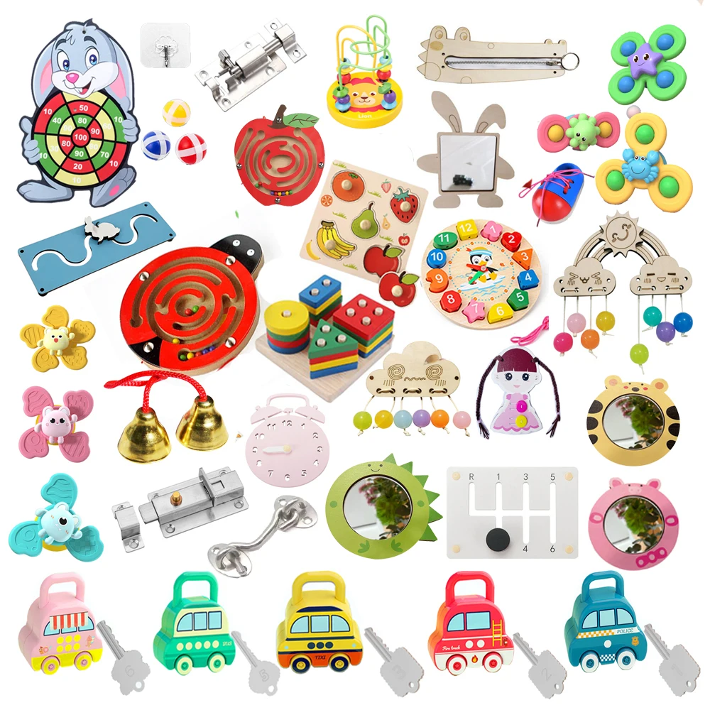 Children Busy Board Kid Activity Montessori Toy Wood Accessories Early Education Learning Toys Manipulation Board Parts For Baby
Children Busy Board Kid Activity Montessori Toy Wood Accessories Early Education Learning Toys Manipulation Board Parts For Baby