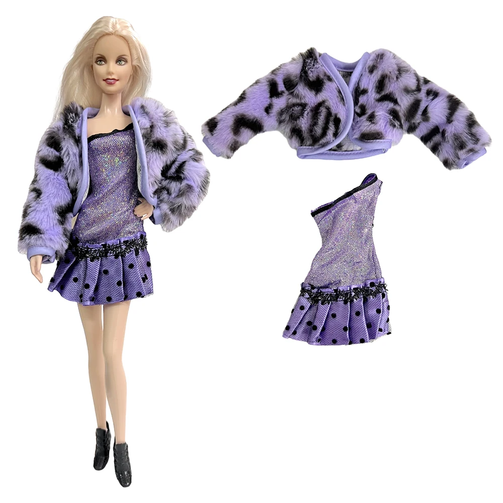 NK 1 Set Student style dress: purple handmade fur+shiny dress For Barbie Doll 1/6 Fashion Clothes Toys
NK 1 Set Student style dress: purple handmade fur+shiny dress For Barbie Doll 1/6 Fashion Clothes Toys