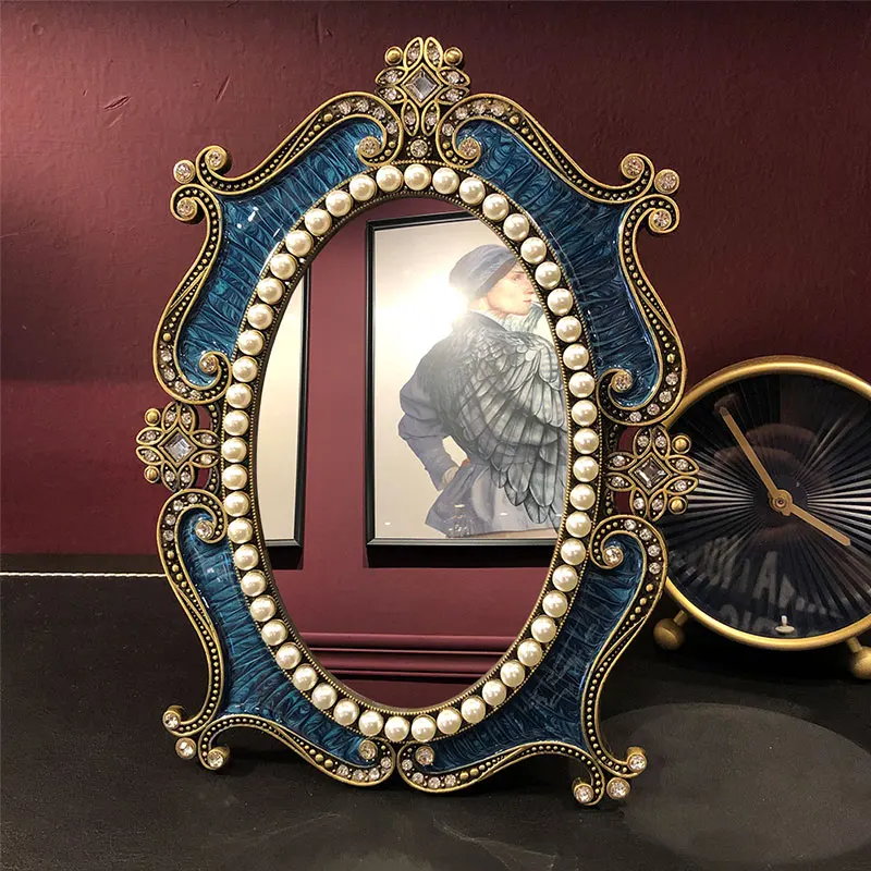 Vintage Living Room Decorative Mirror Makeup Frame Standing Shower Mirror Tabletop Crafts Deco Chambre House Decoration YX50DM
Vintage Living Room Decorative Mirror Makeup Frame Standing Shower Mirror Tabletop Crafts Deco Chambre House Decoration YX50DM