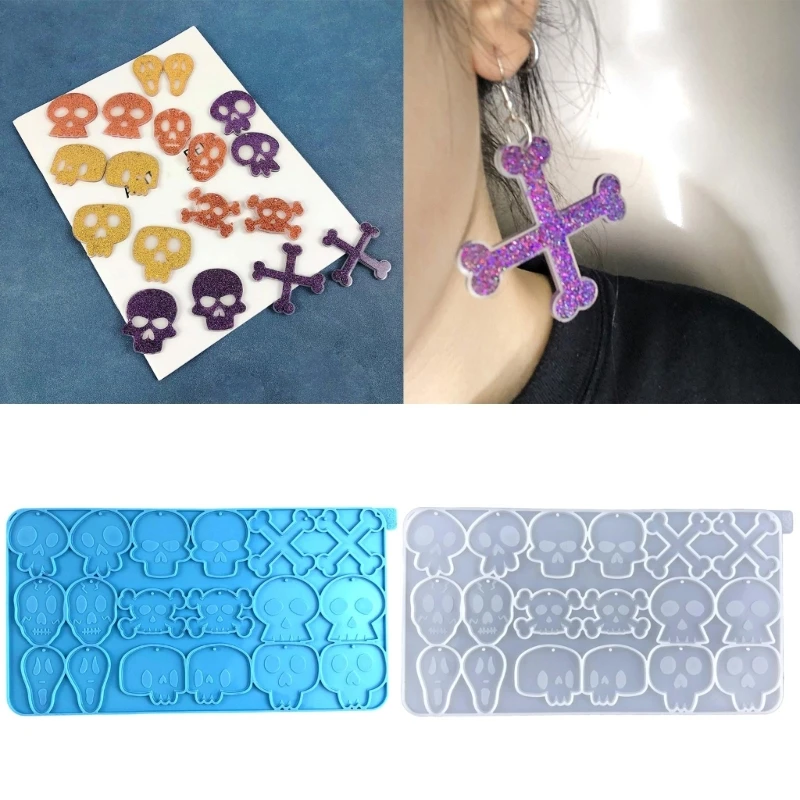 Форма для украшения серег из кости черепа, сделай сам, брелок из эпоксидной смолы, силиконовая форма, подвеска на Хэллоуин, для
Форма для украшения серег из кости черепа, сделай сам, брелок из эпоксидной смолы, силиконовая форма, подвеска на Хэллоуин, для