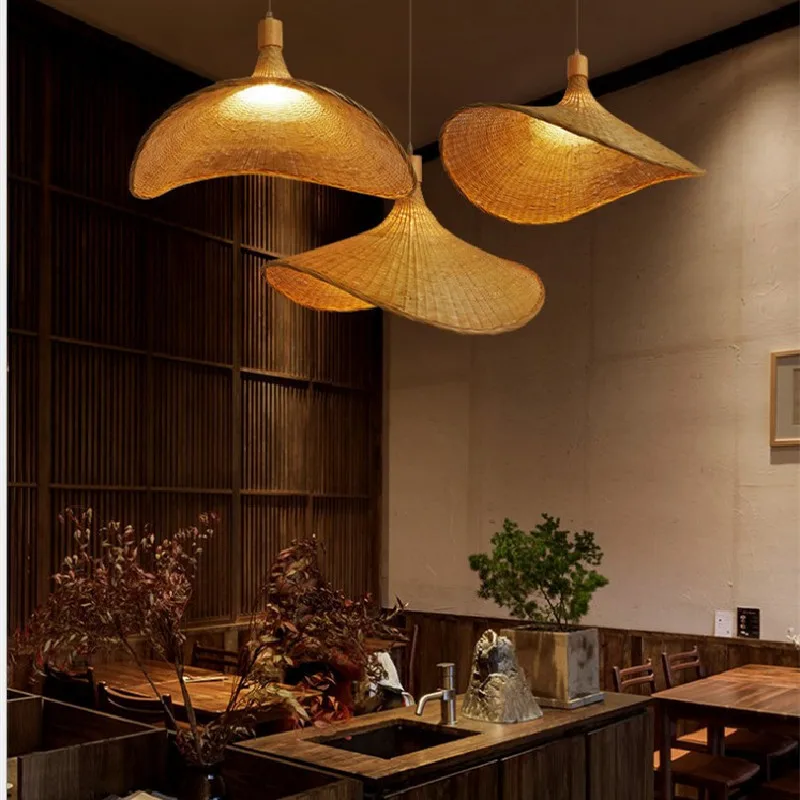 ZK50 Bamboo Woven Chandelier Chinese Style Tea Room Decorative Lighting Creative Straw Hat Handmade Bamboo Art Lamp
ZK50 Bamboo Woven Chandelier Chinese Style Tea Room Decorative Lighting Creative Straw Hat Handmade Bamboo Art Lamp