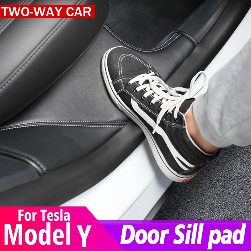 For Tesla Model Y Car Rear Door Sill Pad Leather Protective Anti Kick mat protection Accessories interior Decoration Trim refit
For Tesla Model Y Car Rear Door Sill Pad Leather Protective Anti Kick mat protection Accessories interior Decoration Trim refit
