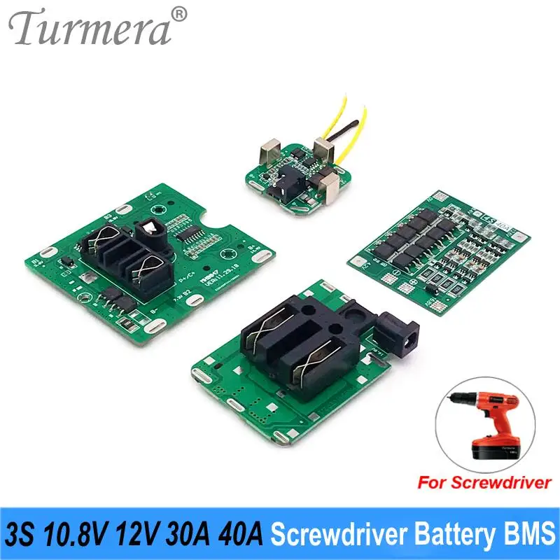 Turmera 4S 14.4V 16.8V 40A 30A BMS Electric Drill Lithium Battery Protection Board Balance DC Plug for Screwdriver Batteries Use
Turmera 4S 14.4V 16.8V 40A 30A BMS Electric Drill Lithium Battery Protection Board Balance DC Plug for Screwdriver Batteries Use
