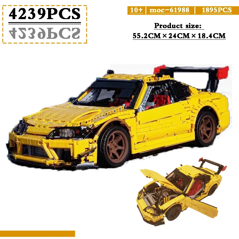 Новинка 4239Moc-61988, конструктор NGK Silvia S15 для мальчиков, суперкар, Твердые строчки, развивающие игрушки, Рождественский подарок на день рождения
Новинка 4239Moc-61988, конструктор NGK Silvia S15 для мальчиков, суперкар, Твердые строчки, развивающие игрушки, Рождественский подарок на день рождения
