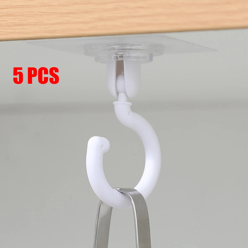 5pcs ABS Hooks 360° Rotation Strong Sticky For Kitchen/bathroom Wall Ceiling Wardrobe Cabinet Hanging Spoon Shower Cap Clothes
5pcs ABS Hooks 360° Rotation Strong Sticky For Kitchen/bathroom Wall Ceiling Wardrobe Cabinet Hanging Spoon Shower Cap Clothes