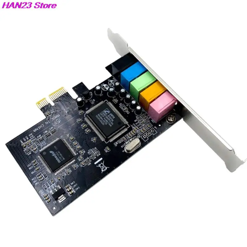 PCI-E 5.1 Sound Card Computer PCIE 5.1 Channel 3D Audio 6 Channels 3D Games Music Digital Sound Card PCI Express 5.1 CH 24Bit
PCI-E 5.1 Sound Card Computer PCIE 5.1 Channel 3D Audio 6 Channels 3D Games Music Digital Sound Card PCI Express 5.1 CH 24Bit
