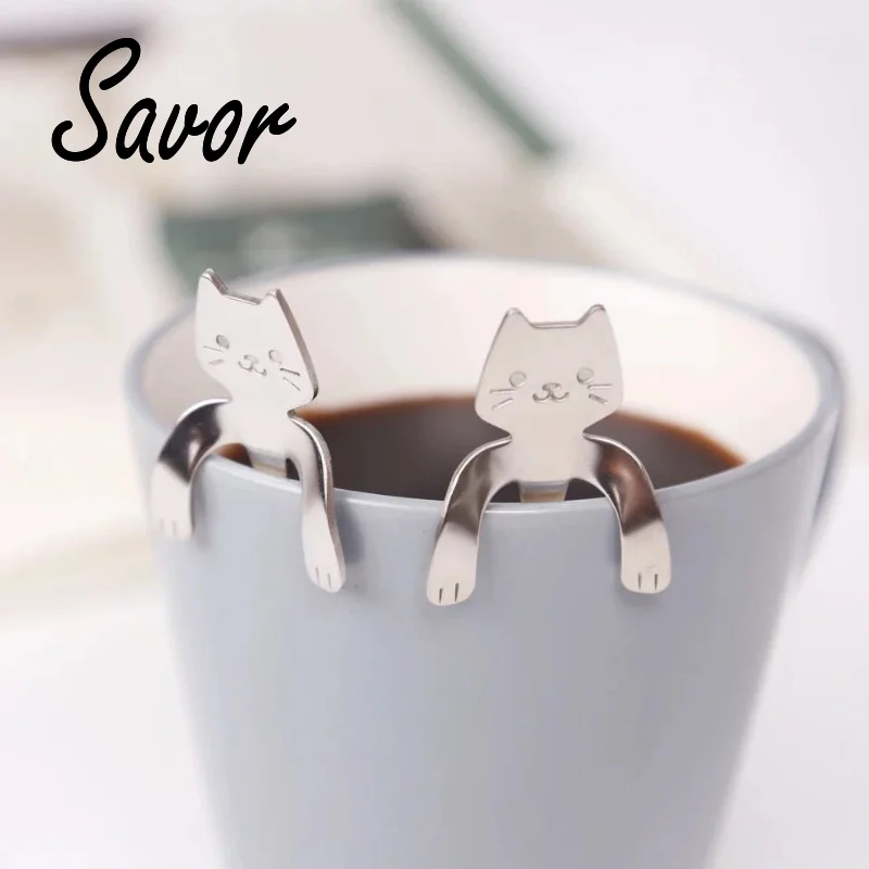 Stainless Steel Coffee Spoon Lovely Cute Cat Shape Teaspoon Dessert Snack Scoop Ice Cream Mini Spoons Tableware Kitchen Tools
Stainless Steel Coffee Spoon Lovely Cute Cat Shape Teaspoon Dessert Snack Scoop Ice Cream Mini Spoons Tableware Kitchen Tools