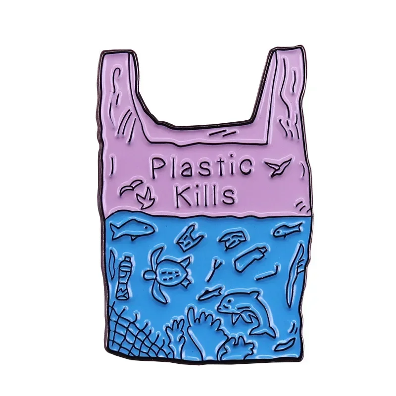 Plastic Kills Marine Environmental Protection Letter Metal Enamel Clothes Hat Bag Coats Lapel Badge Brooch Pin
Plastic Kills Marine Environmental Protection Letter Metal Enamel Clothes Hat Bag Coats Lapel Badge Brooch Pin