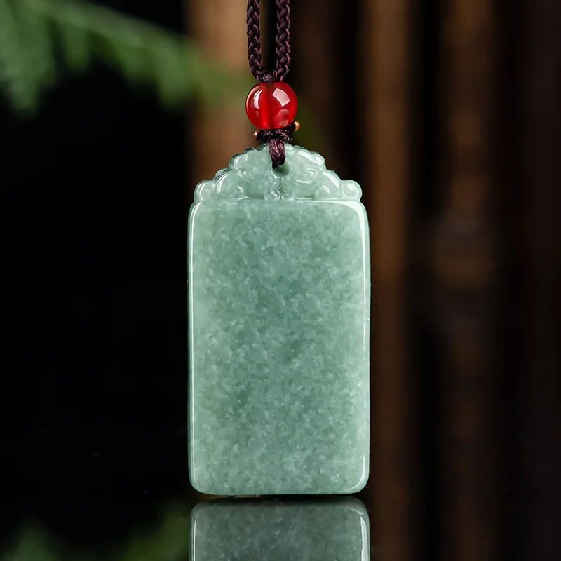 Natural Jade Bean Green Ping An Pendant Jadeite Charm Necklace Exquisite Jewelry Luck Amulet Fashion Accessories with Chain Gift
Natural Jade Bean Green Ping An Pendant Jadeite Charm Necklace Exquisite Jewelry Luck Amulet Fashion Accessories with Chain Gift