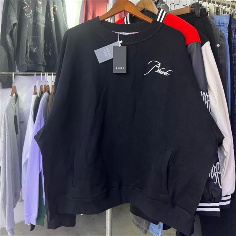 Black Purple Patchwork Rhude Sweatshirt Men Women 1:1 High-quality Embroidered Terry Pullover
Black Purple Patchwork Rhude Sweatshirt Men Women 1:1 High-quality Embroidered Terry Pullover