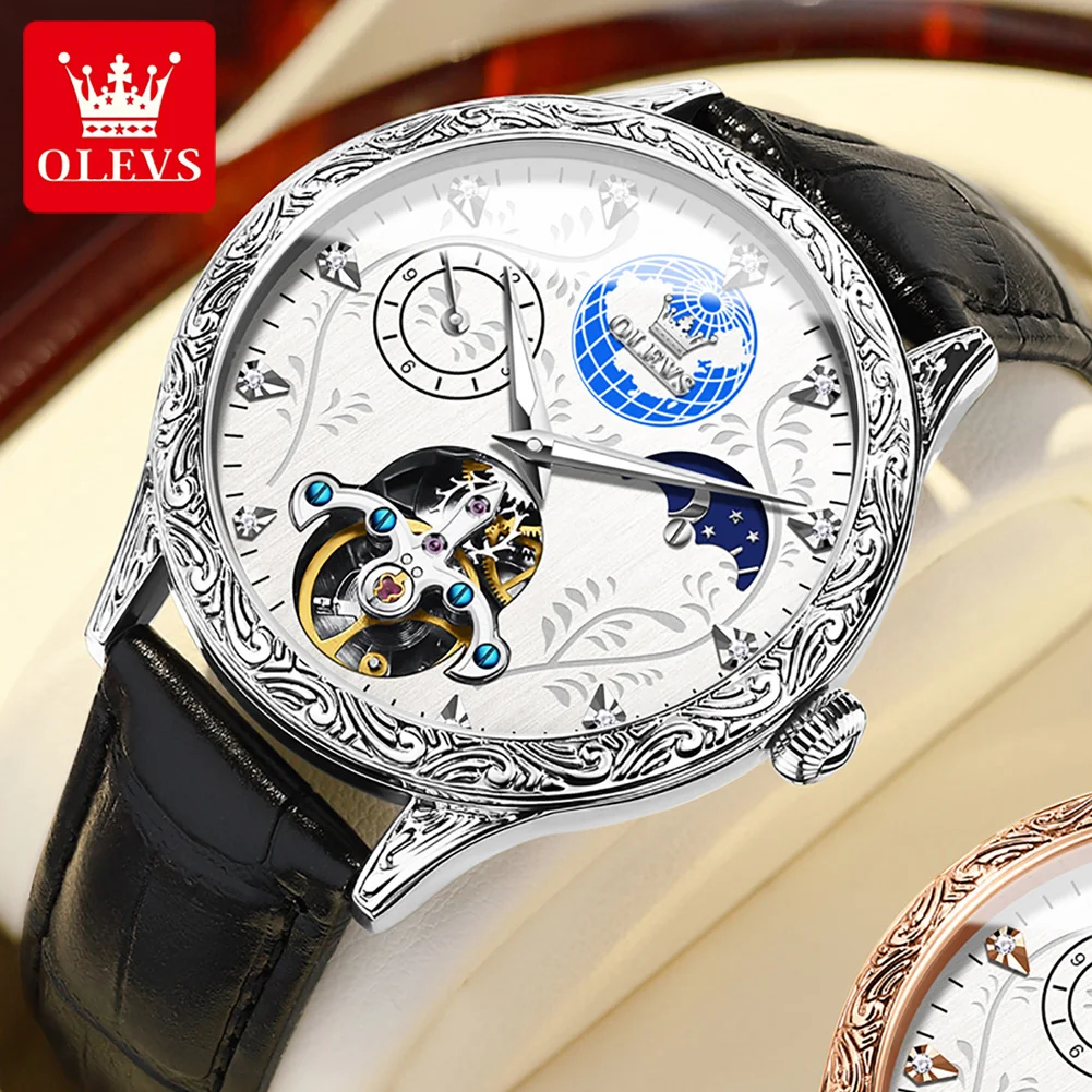 OLEVS Machinery Watch for Men Top Brand Luxury Watches Moon Phase waterproof Mens watches Fashion Chronograph Wristwatches
OLEVS Machinery Watch for Men Top Brand Luxury Watches Moon Phase waterproof Mens watches Fashion Chronograph Wristwatches