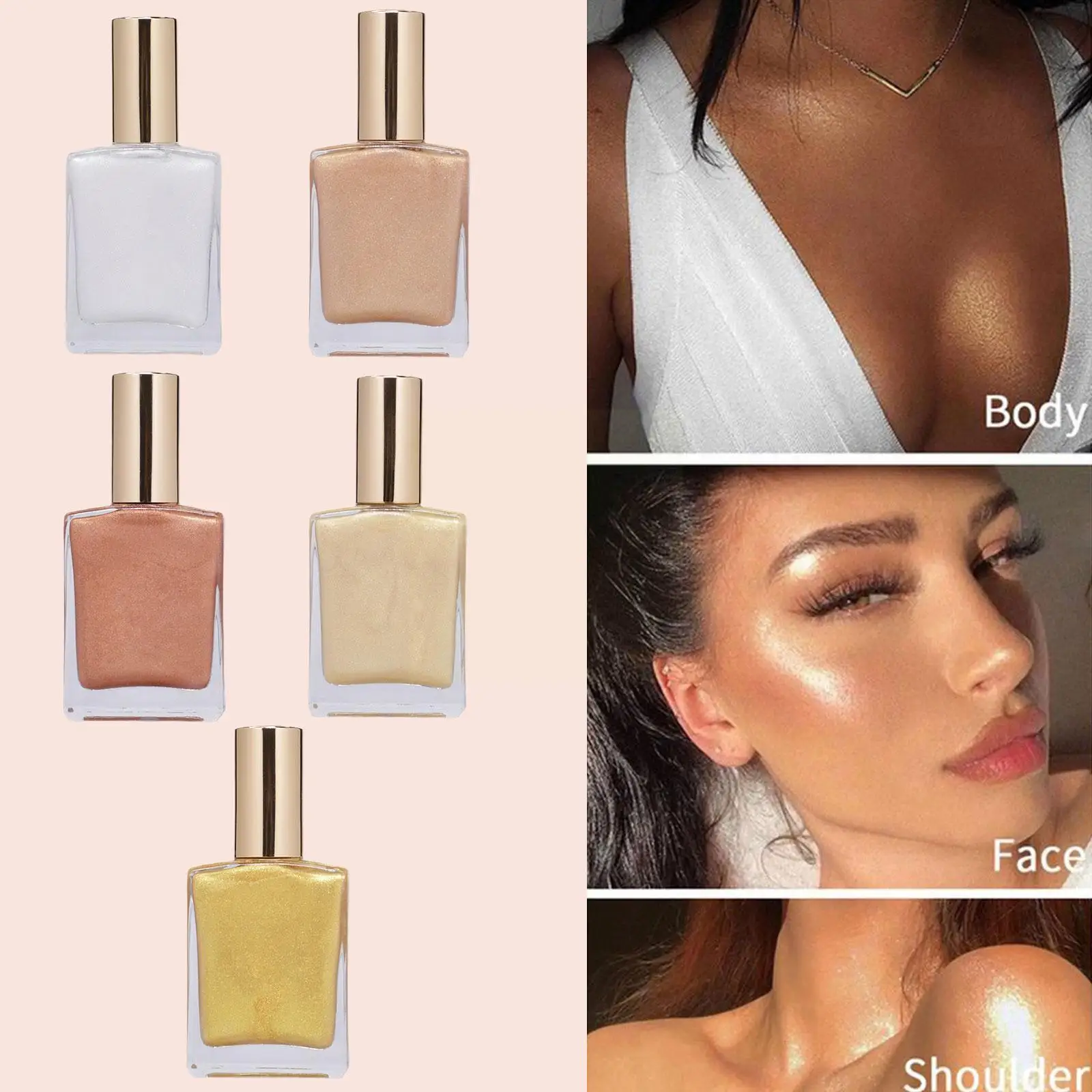 Body Shimmer Oil Quicksand Gold Highlighting Oil Long-lasting Brighten Illuminating Glow Cosmetic for Body Face Makeup 45ml A4M0
Body Shimmer Oil Quicksand Gold Highlighting Oil Long-lasting Brighten Illuminating Glow Cosmetic for Body Face Makeup 45ml A4M0