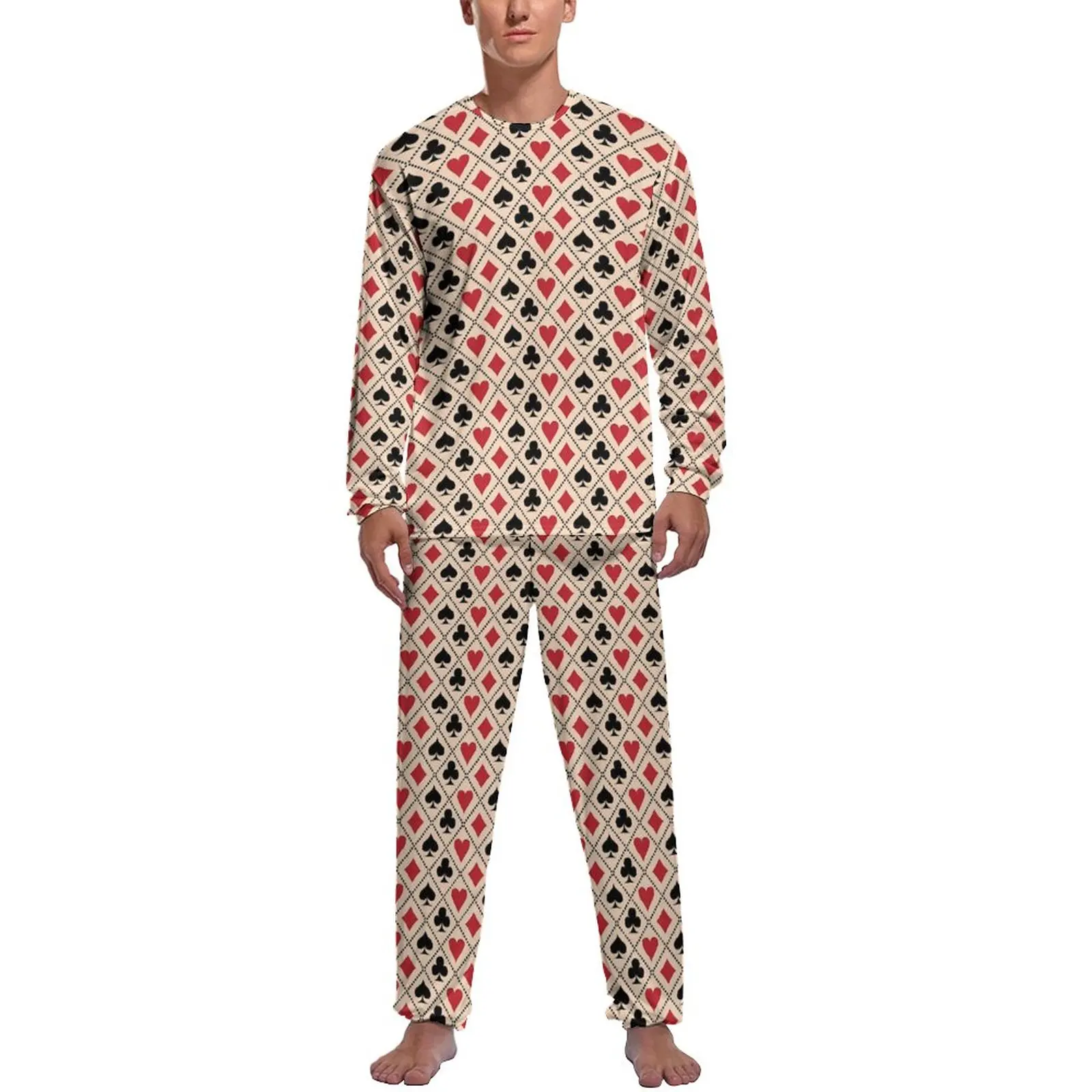 Playing Cards Pajamas Autumn Heart And Club Casual Home Suit Man 2 Pieces Custom Long Sleeve Cute Pajama Sets
Playing Cards Pajamas Autumn Heart And Club Casual Home Suit Man 2 Pieces Custom Long Sleeve Cute Pajama Sets