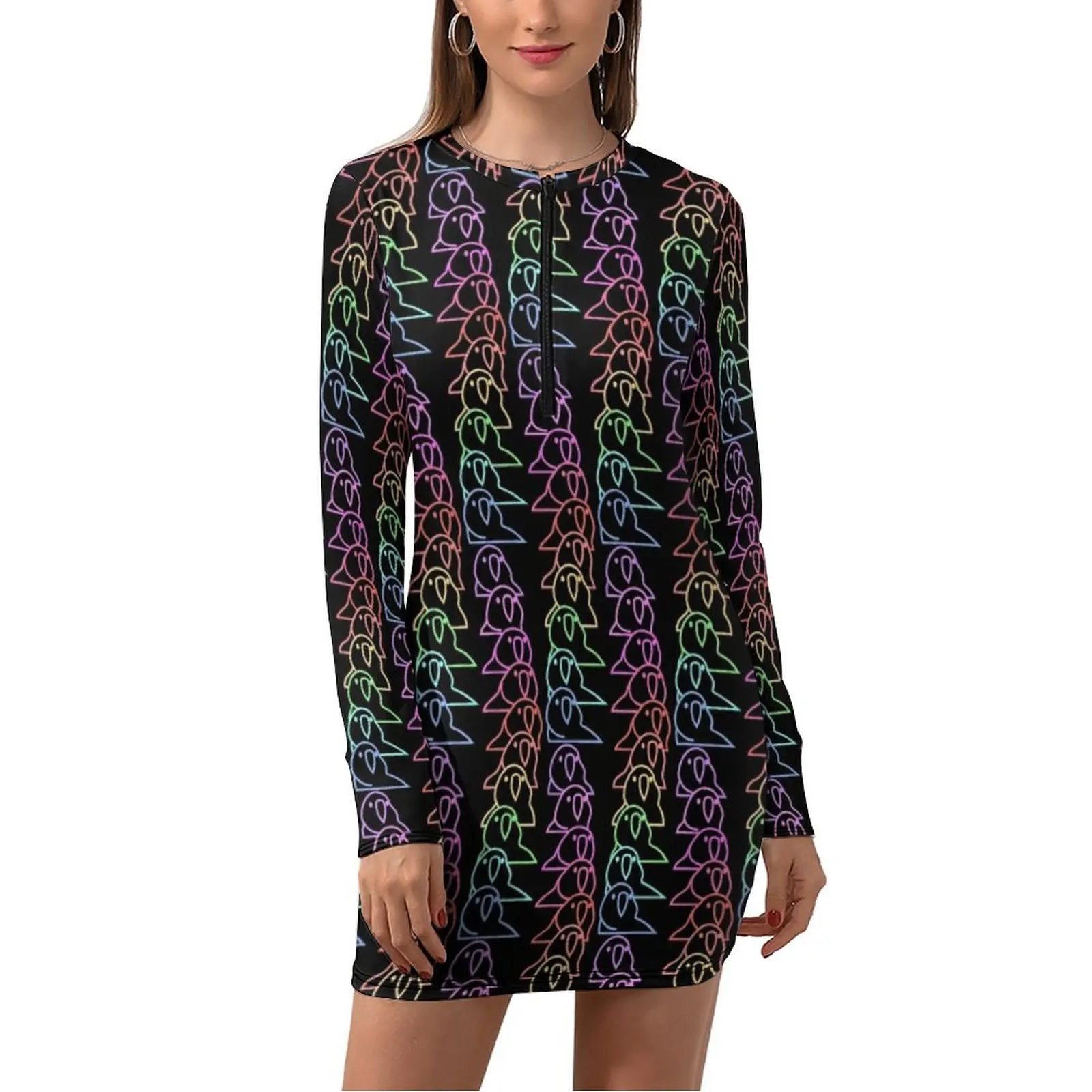 Party Parrot Bodycon Dress Spring Colorful Animal Print Sexy Dresses Women Long Sleeve Print Streetwear Dress Big Size 2XL
Party Parrot Bodycon Dress Spring Colorful Animal Print Sexy Dresses Women Long Sleeve Print Streetwear Dress Big Size 2XL