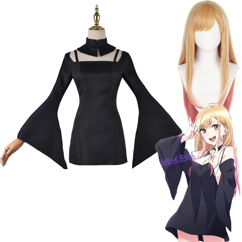 Anime Costume My Dress-Up Darling Marin Kitagawa Cosplay Dresses Women's Black Dress and Neckwear Marin's Wig Adult Headgear
Anime Costume My Dress-Up Darling Marin Kitagawa Cosplay Dresses Women's Black Dress and Neckwear Marin's Wig Adult Headgear