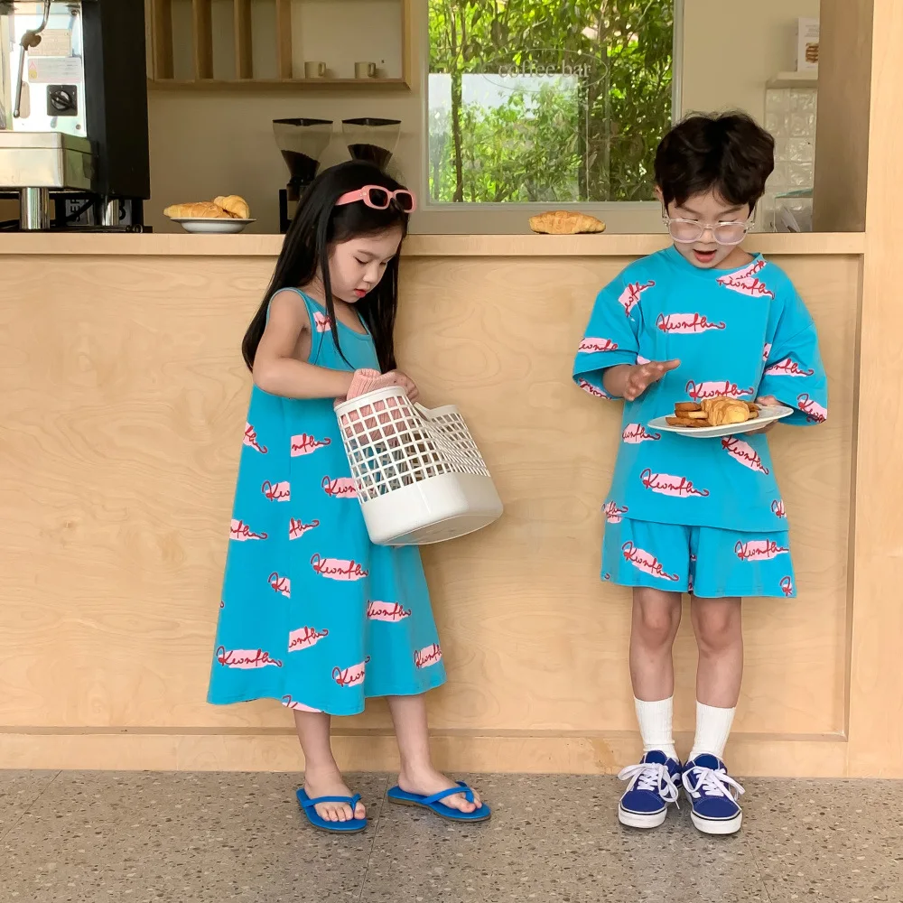 Sibling Matching Outfits Brother And Sister Clothes Korean Fashion Children's Clothing 2023 Girls Dress Baby Boys Two Piece Sets
Sibling Matching Outfits Brother And Sister Clothes Korean Fashion Children's Clothing 2023 Girls Dress Baby Boys Two Piece Sets