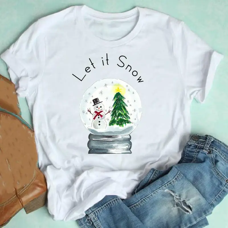 Женская зимняя Милая модная футболка в стиле 90-х годов для рождественских праздников, 2022
Женская зимняя Милая модная футболка в стиле 90-х годов для рождественских праздников, 2022