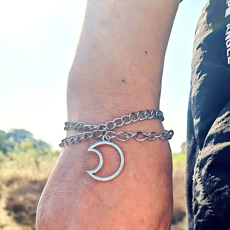 Goystian Sorcery Evil Moon Bracelet Sorcerer Double Yoga Bracelet,Silver Color, Women Jewelry Man Accessory Pendant Fashion
Goystian Sorcery Evil Moon Bracelet Sorcerer Double Yoga Bracelet,Silver Color, Women Jewelry Man Accessory Pendant Fashion