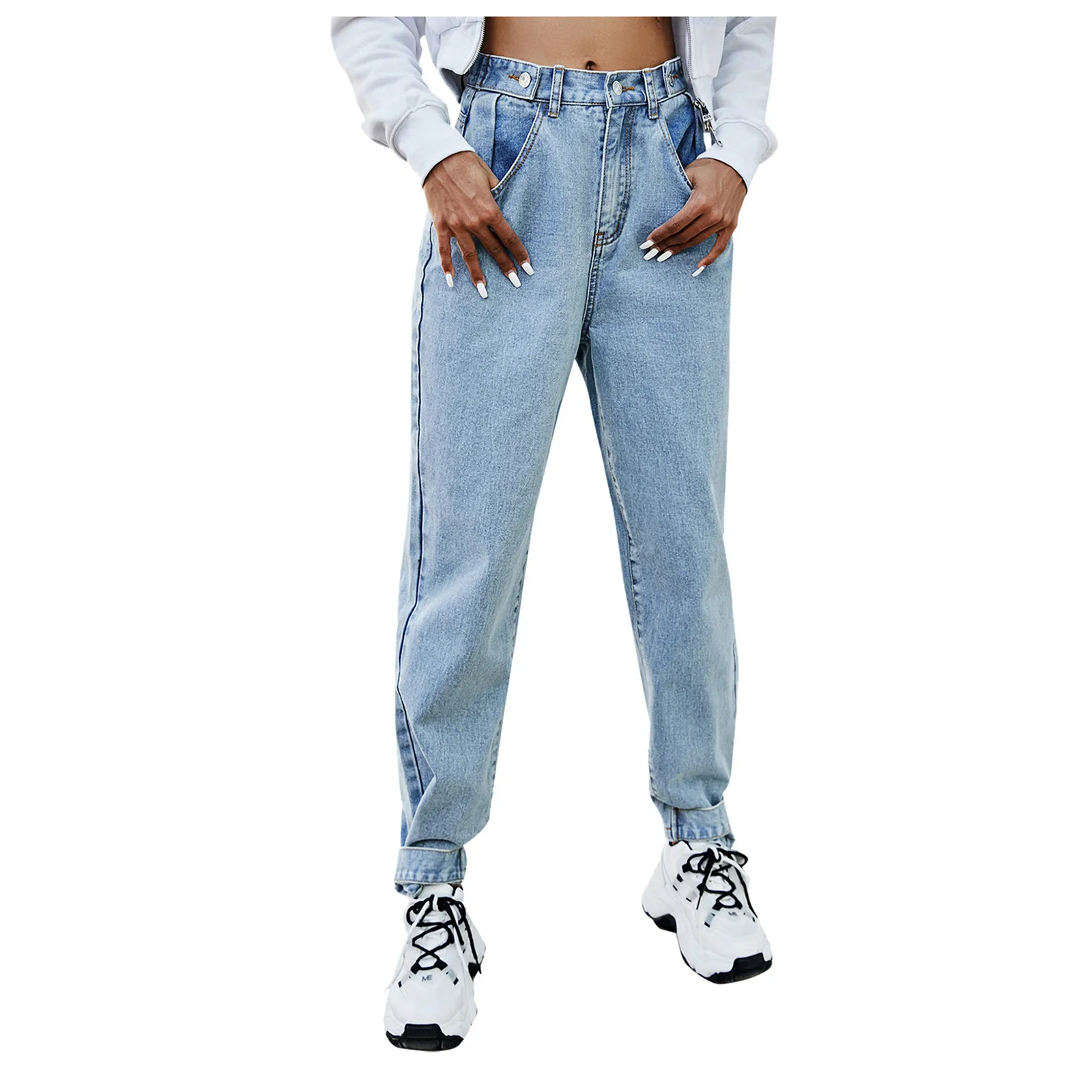 Casual Slim Pants With Holes Women's And Jeans Waist Gradient High Straight Pants Oversize pants Jeans women
Casual Slim Pants With Holes Women's And Jeans Waist Gradient High Straight Pants Oversize pants Jeans women