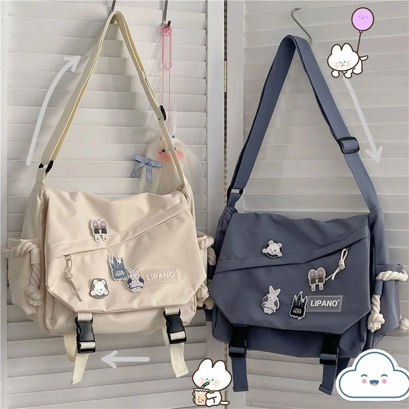 Nylon Handbags Shoulder Bag Large Capacity Bags for Teenager Girls Men Harajuku Messenger Bag Student School Bags Sac
Nylon Handbags Shoulder Bag Large Capacity Bags for Teenager Girls Men Harajuku Messenger Bag Student School Bags Sac