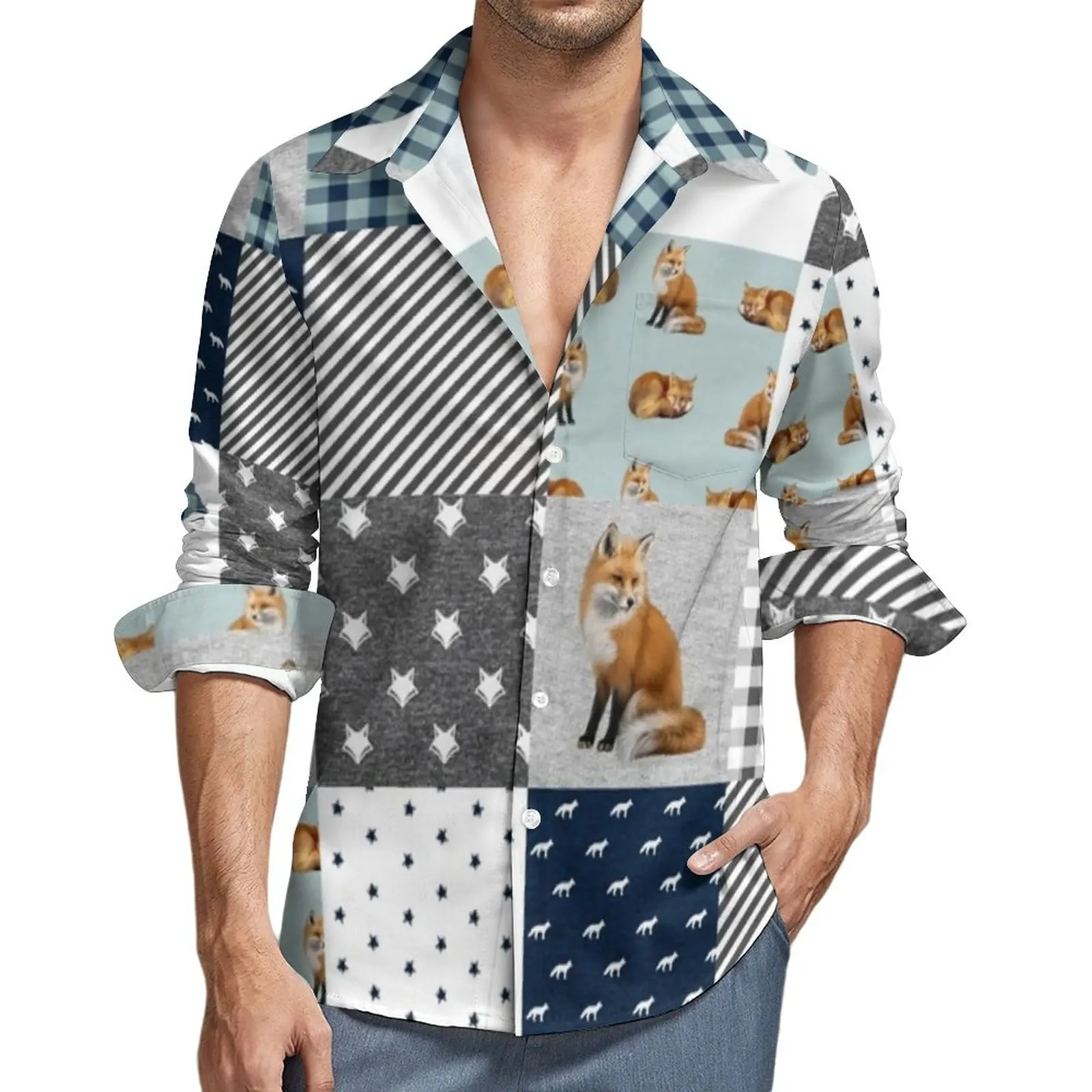 Funny Fox Art Shirt Animal Plaid Print Casual Shirts Autumn Y2K Custom Blouses Long Sleeve Vintage Oversized Tops Birthday Gift
Funny Fox Art Shirt Animal Plaid Print Casual Shirts Autumn Y2K Custom Blouses Long Sleeve Vintage Oversized Tops Birthday Gift