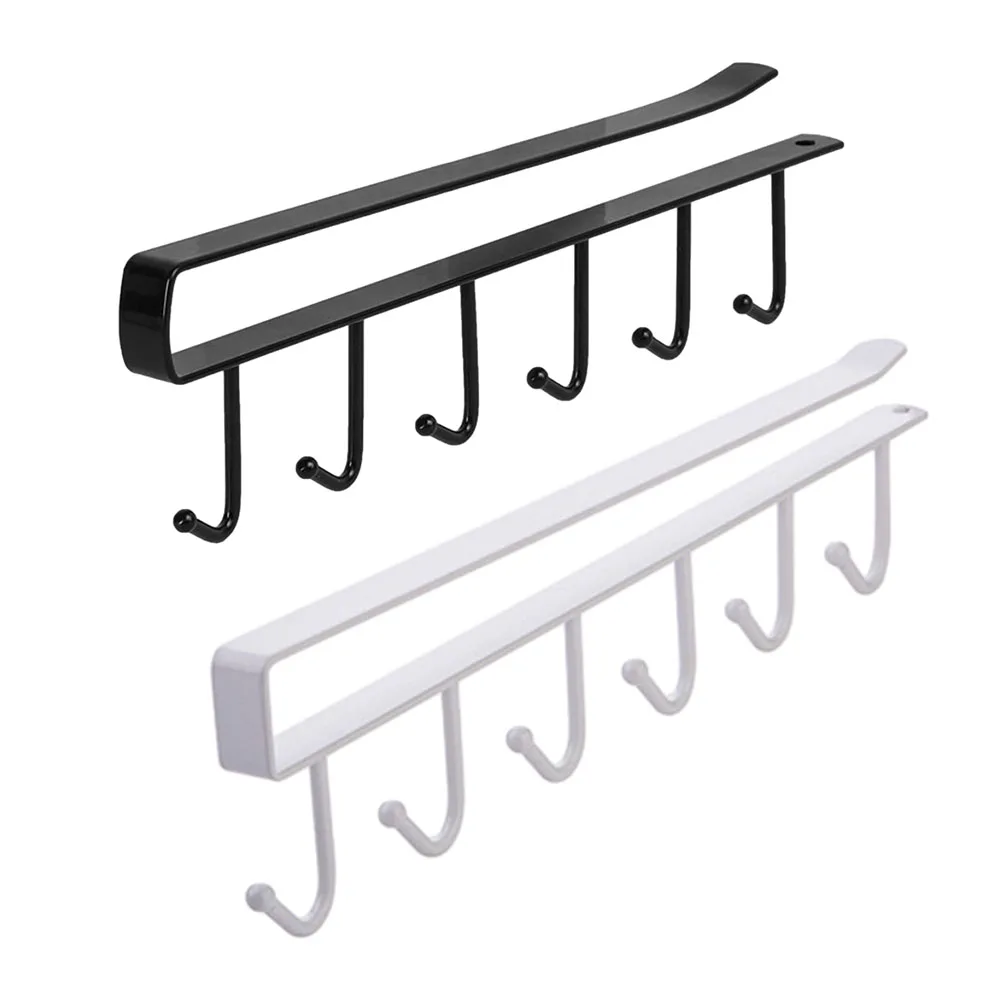 6 Hooks Storage Shelf Mug Cup Holder Hanger Wine-Glasse Storage Hook Rack Under-Shelves Cabinet Hook Kitchen Organizer Hanging
6 Hooks Storage Shelf Mug Cup Holder Hanger Wine-Glasse Storage Hook Rack Under-Shelves Cabinet Hook Kitchen Organizer Hanging