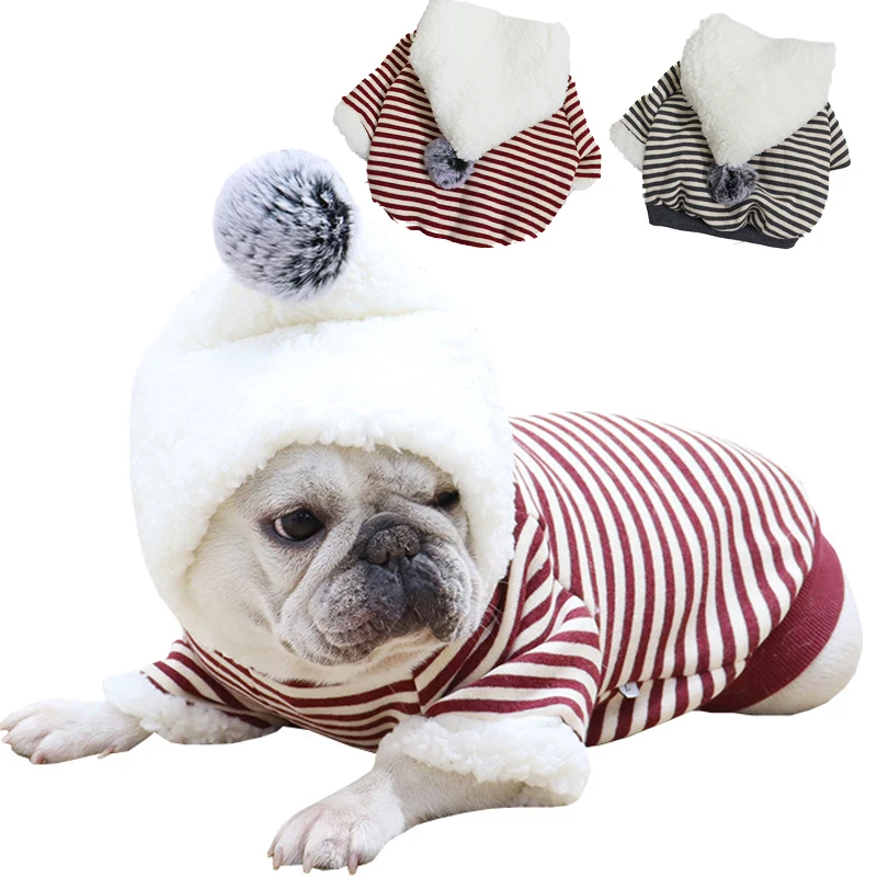 Dog Clothes Winter Pet Hoodie for French Bulldog Clothing Striped S-XXL Teddy Corgi Poodle Pug Puppy Pet Costumes Drop Shipping
Dog Clothes Winter Pet Hoodie for French Bulldog Clothing Striped S-XXL Teddy Corgi Poodle Pug Puppy Pet Costumes Drop Shipping