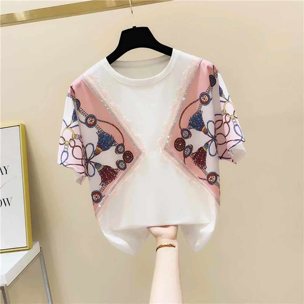 Vintage Print Lace Patchwork T Shirt Women Short Sleeve O-Neck Graphic T Shirts Summer Tops 2022 Korean Loose Tee Shirt Femme
Vintage Print Lace Patchwork T Shirt Women Short Sleeve O-Neck Graphic T Shirts Summer Tops 2022 Korean Loose Tee Shirt Femme
